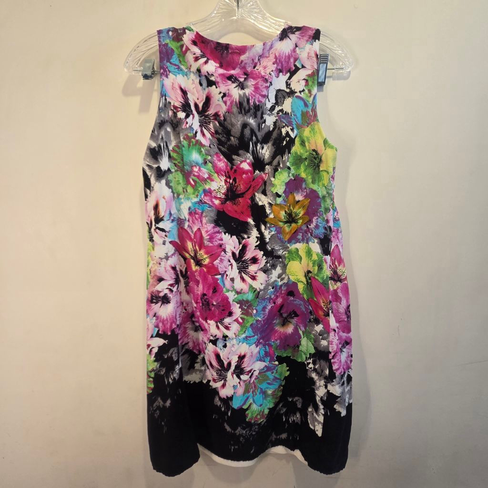 Women's New York & Co Floral Dress S Multicolor Whimsicraft Art Deco Valentines View 5